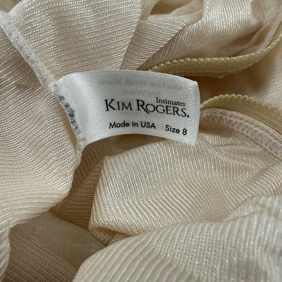 Vintage Kim Rogers Shiny Smooth Nylon Beige Panty Panties Brief Size 8 Granny - Picture 2 of 5